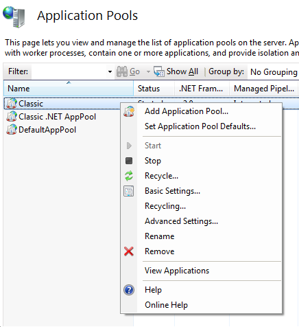 App Pool