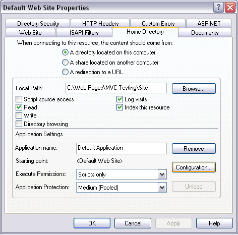 ASP.NET MVC IIS
