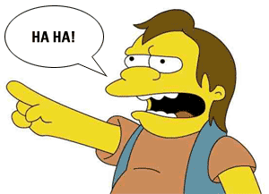 mocking Nelson Muntz